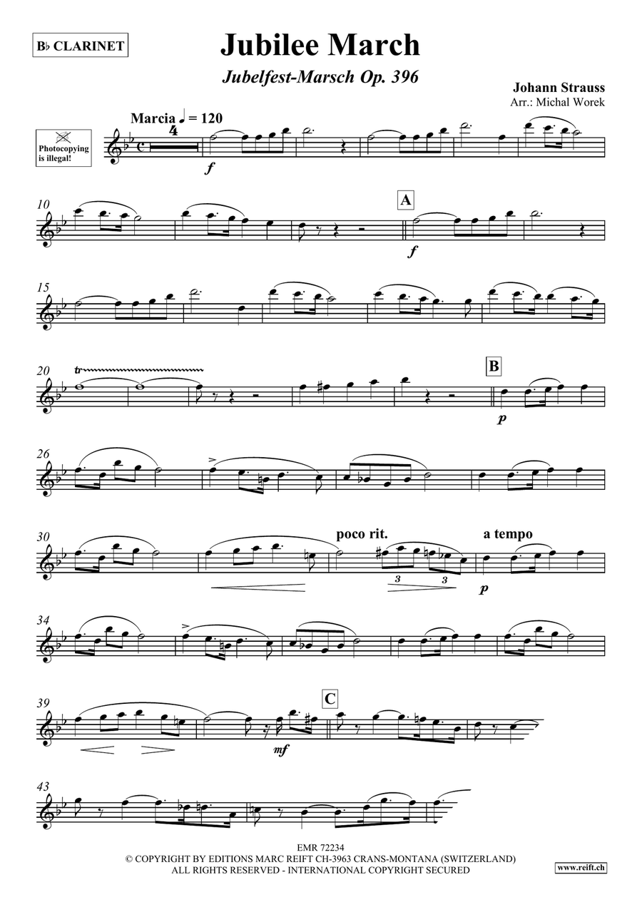 Jubilee March Jubilee March Clarinet Solo scores gallery preview page 3