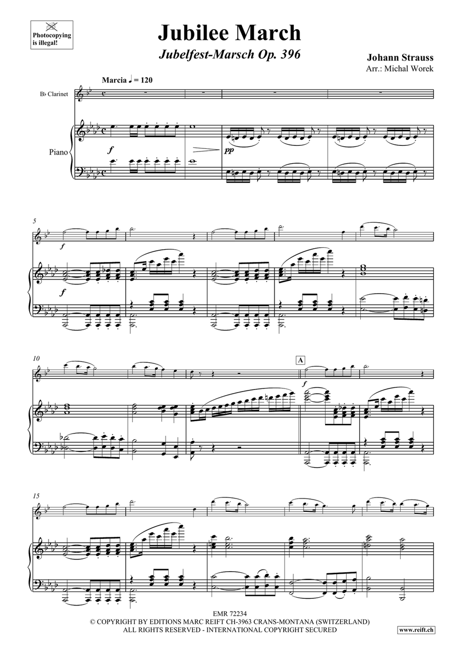 Jubilee March Jubilee March Clarinet Solo scores gallery preview page 4