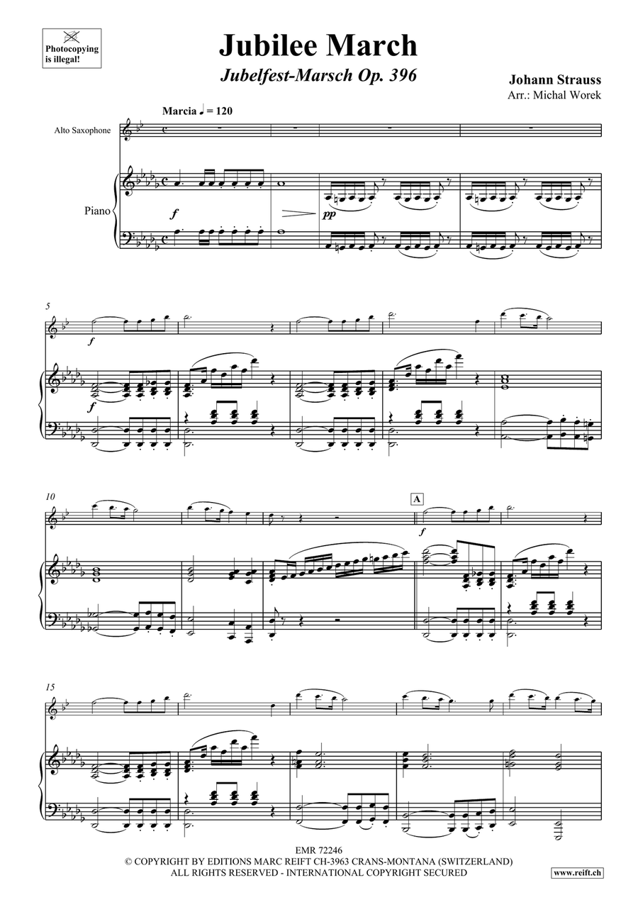 Jubilee March Jubilee March Alto Saxophone scores gallery preview page 4