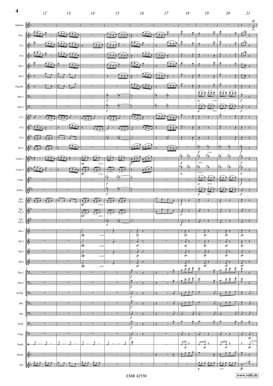 La Volière libérée 1. Fritchi d'oiseaux Concert Band scores gallery preview page 5