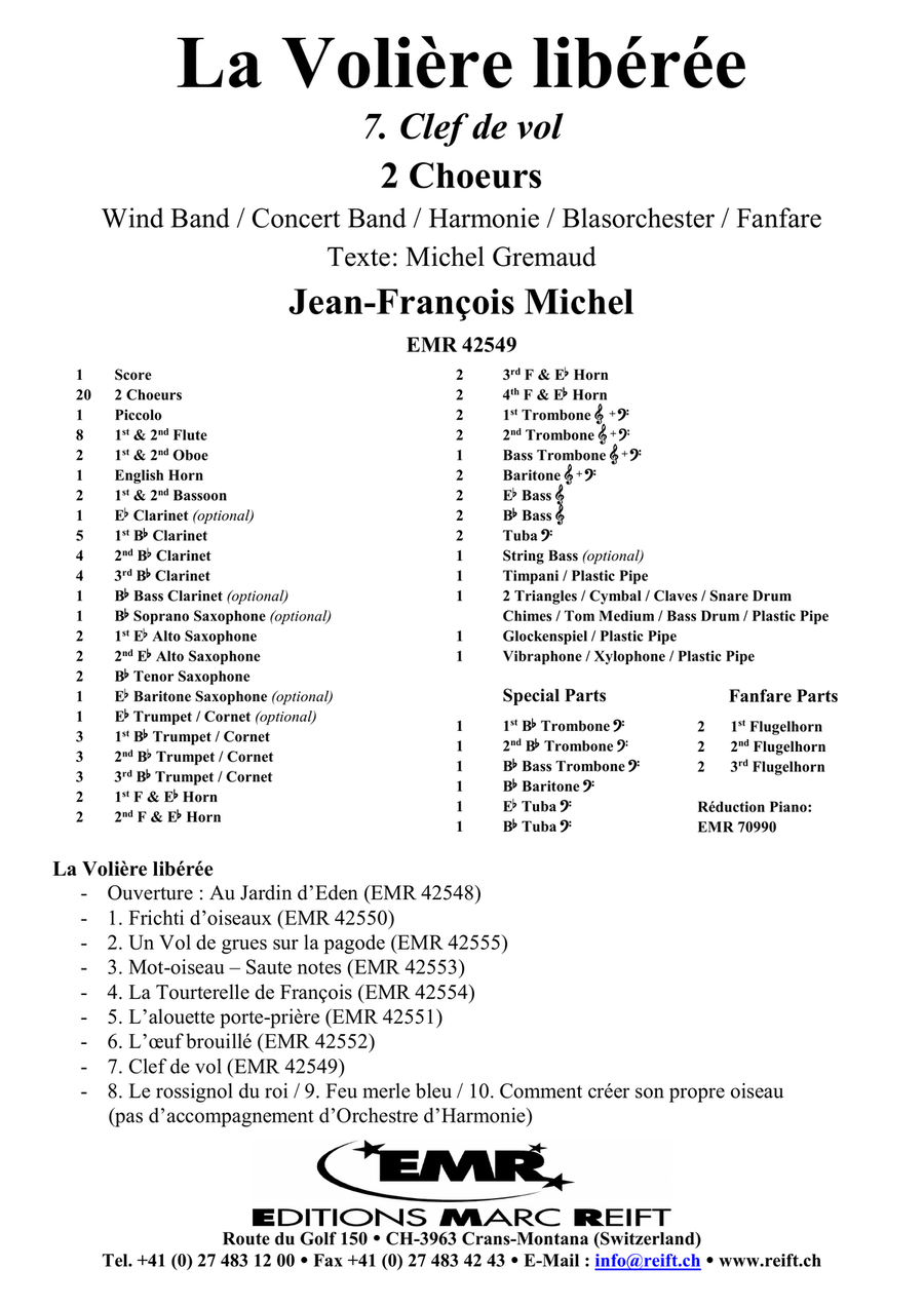 La Volière libérée 7. Clef de Vol Concert Band scores gallery preview page 2