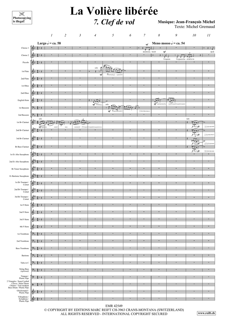 La Volière libérée 7. Clef de Vol Concert Band scores gallery preview page 4