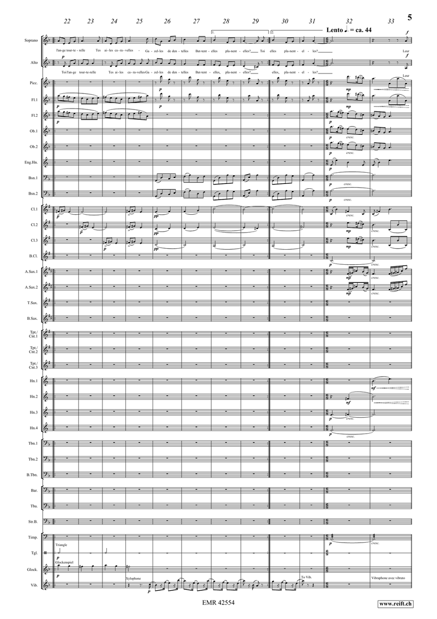 La Volière libérée 4. La Tourterelle de François Concert Band scores gallery preview page 6