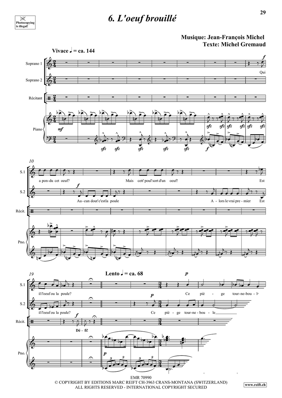 La Volière libérée La Volière libérée Piano Accompaniment scores gallery preview page 9