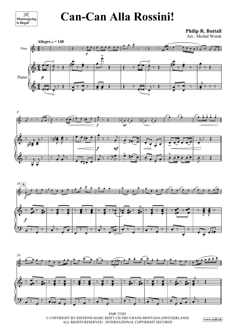 Can-Can Alla Rossini Can-Can Alla Rossini Flute Solo scores gallery preview page 5