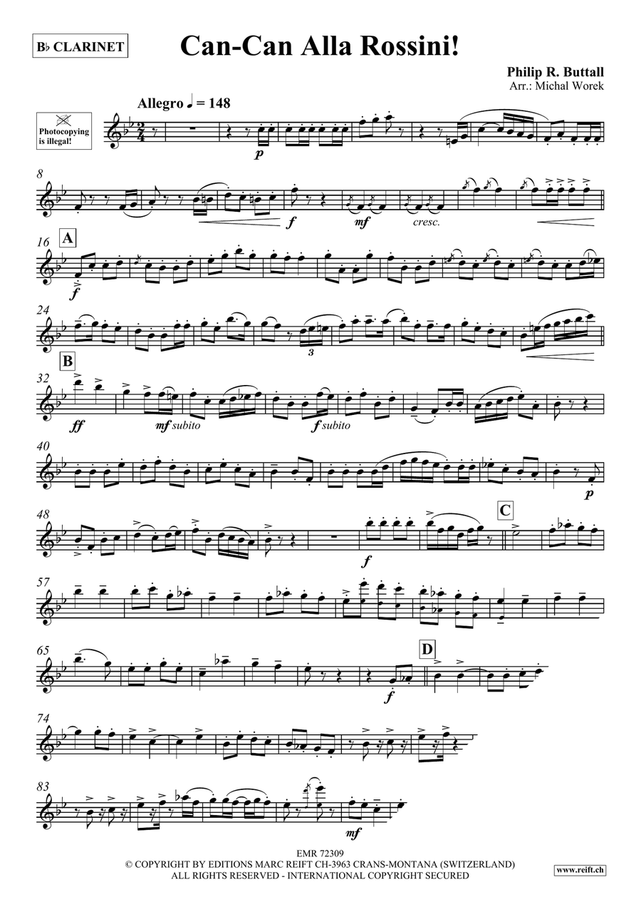 Can-Can Alla Rossini Can-Can Alla Rossini Clarinet Solo scores gallery preview page 4
