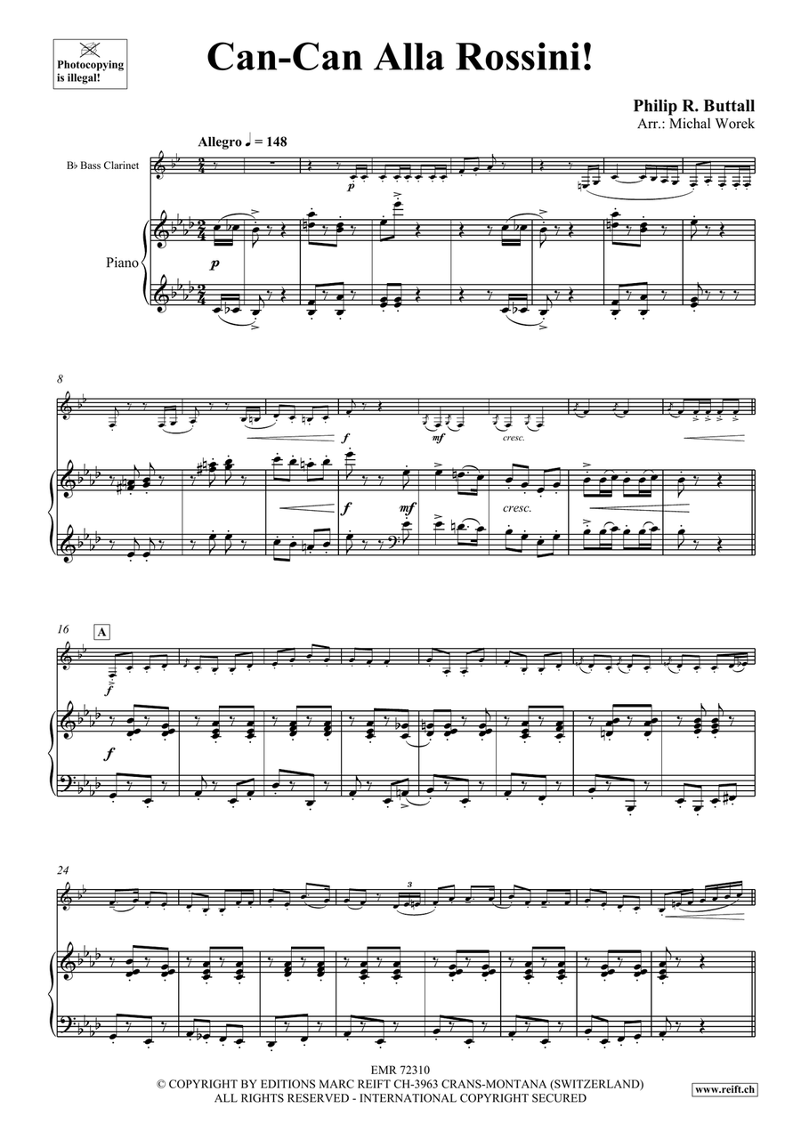 Can-Can Alla Rossini Can-Can Alla Rossini Bass Clarinet scores gallery preview page 5