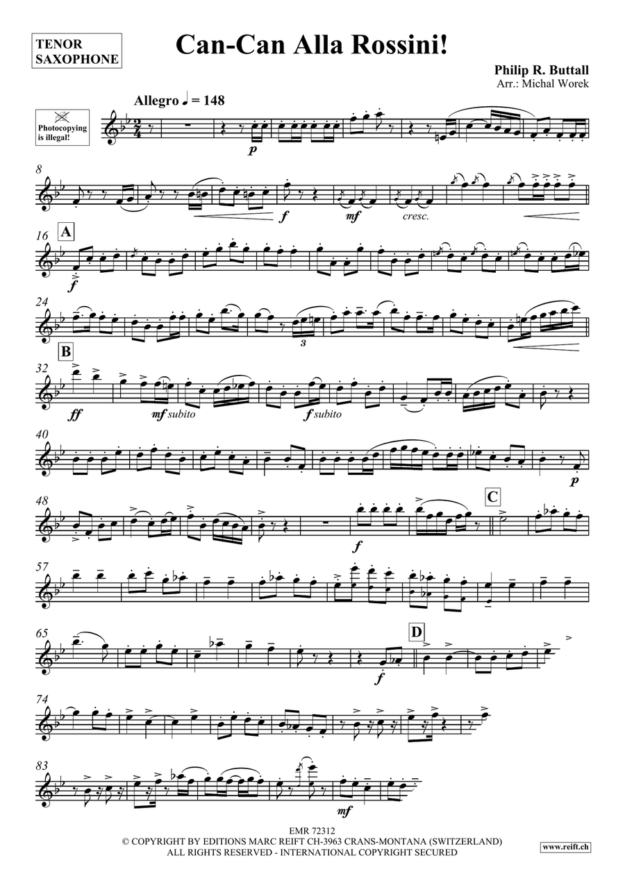 Can-Can Alla Rossini Can-Can Alla Rossini Tenor Saxophone scores gallery preview page 4