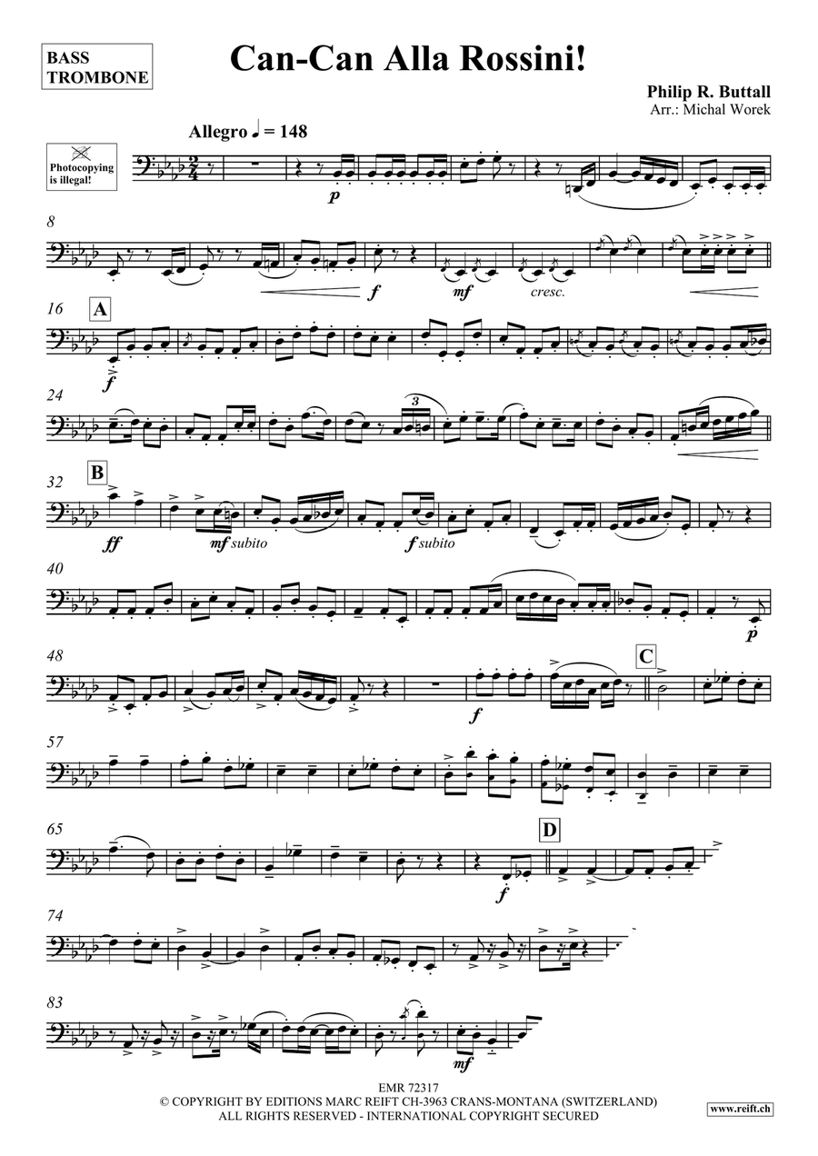 Can-Can Alla Rossini Can-Can Alla Rossini Bass Trombone scores gallery preview page 4