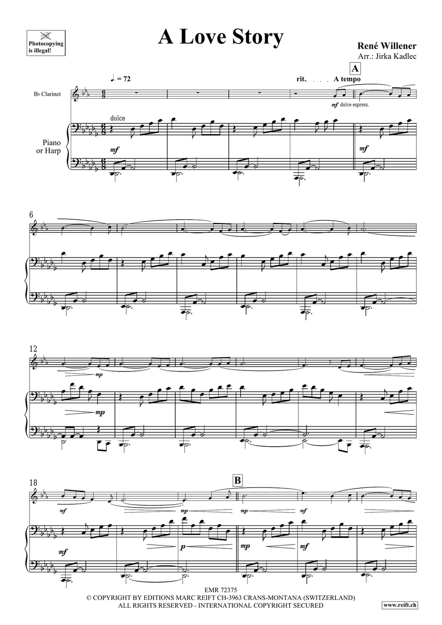 A Love Story A Love Story Clarinet Solo scores gallery preview page 4