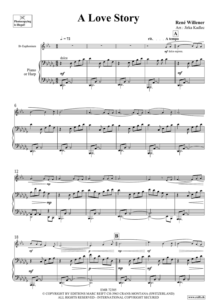 A Love Story A Love Story Euphonium scores gallery preview page 4