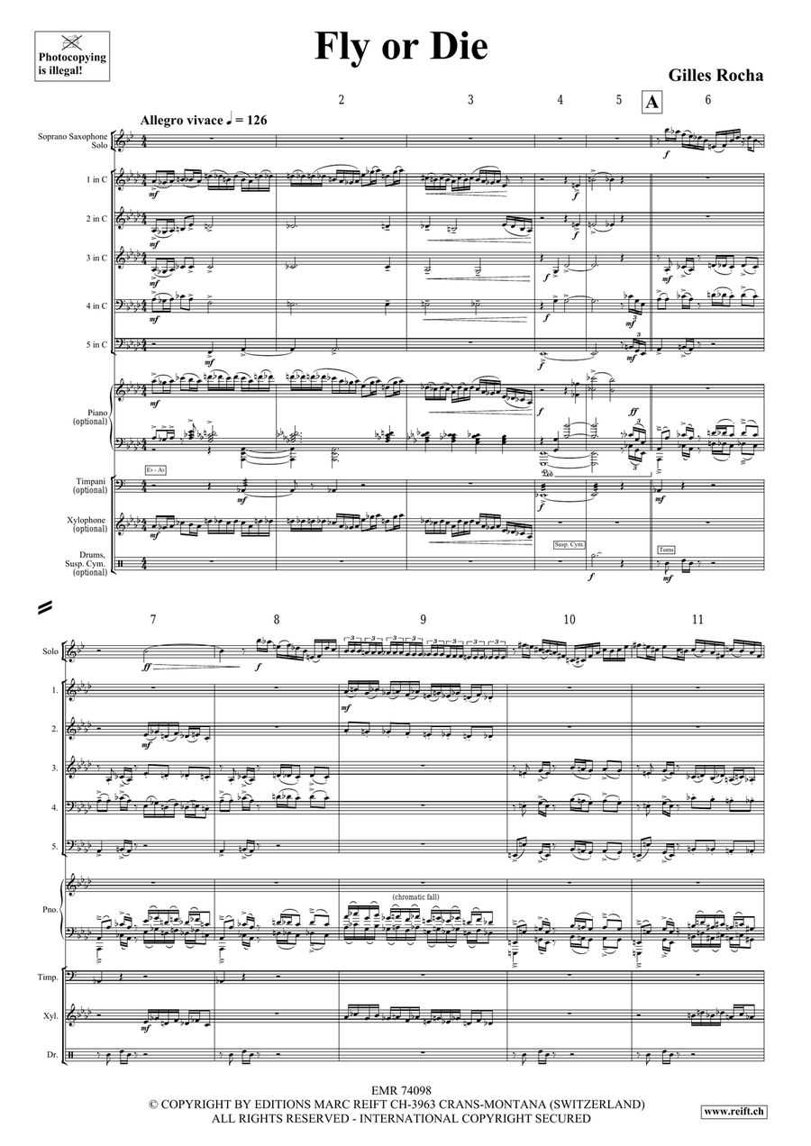 Fly or Die Fly or Die Soprano Saxophone scores gallery preview page 4