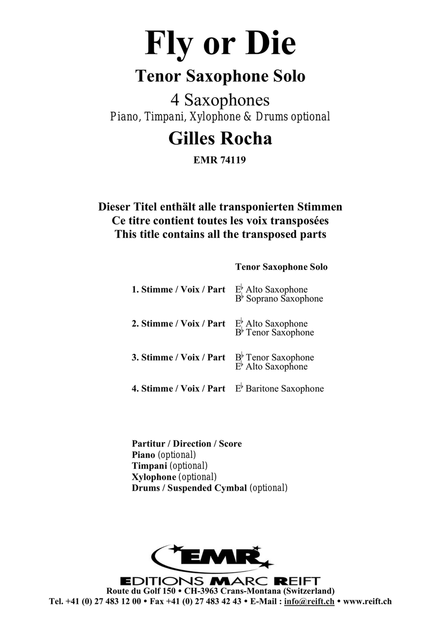 Fly or Die Fly or Die Tenor Saxophone scores gallery preview page 2