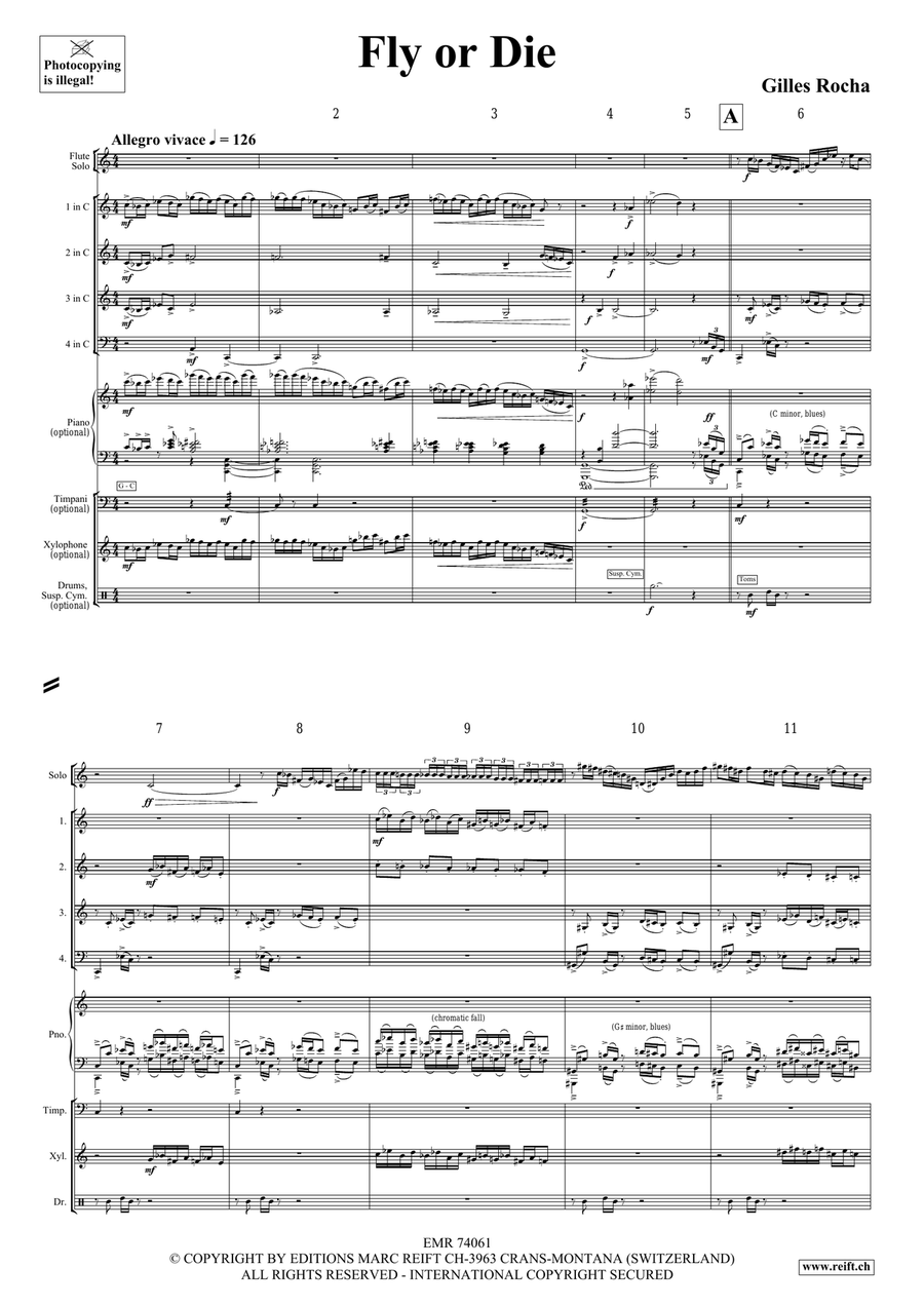 Fly or Die Fly or Die Flute Quartet scores gallery preview page 4
