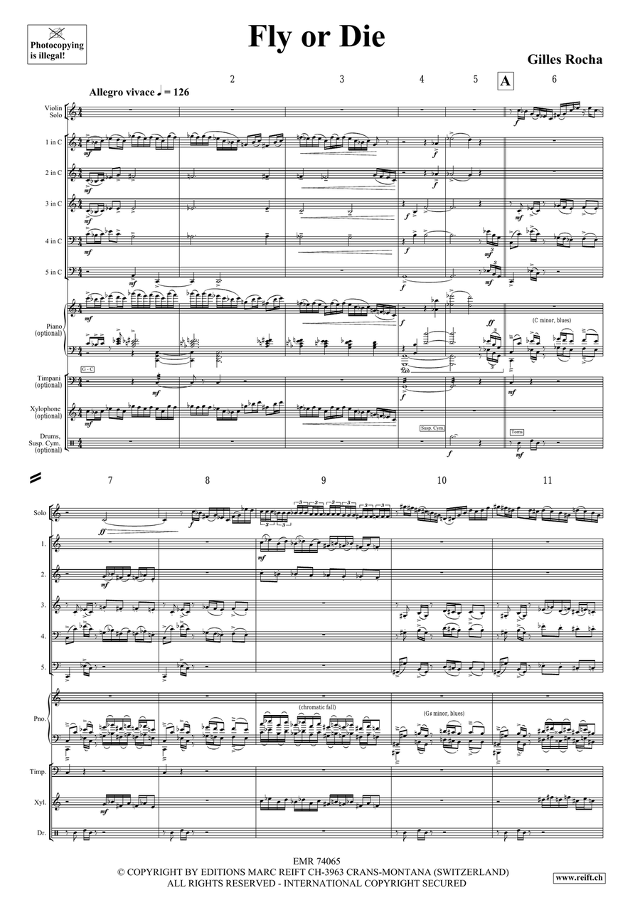 Fly or Die Fly or Die Brass Quintet scores gallery preview page 4