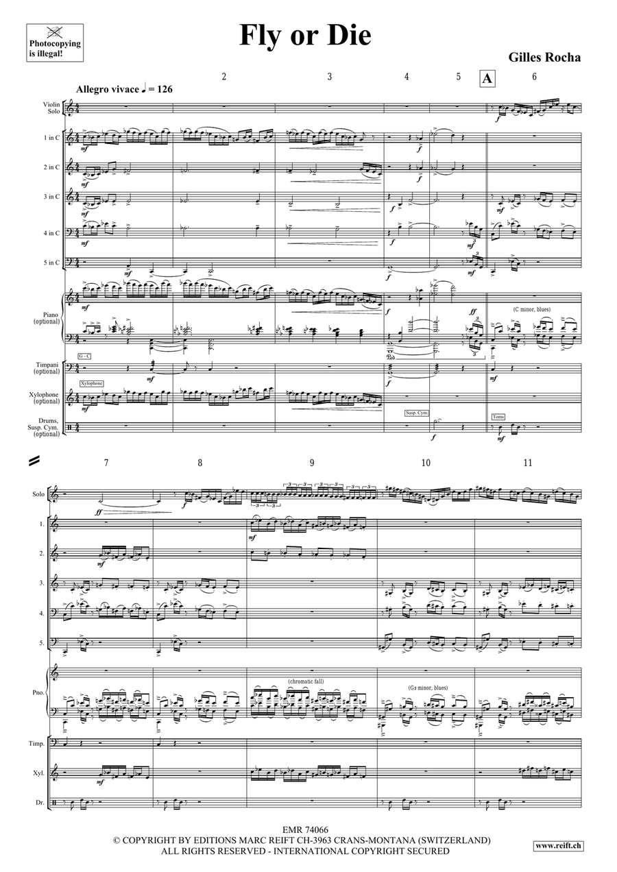 Fly or Die Fly or Die Woodwind Quintet scores gallery preview page 4