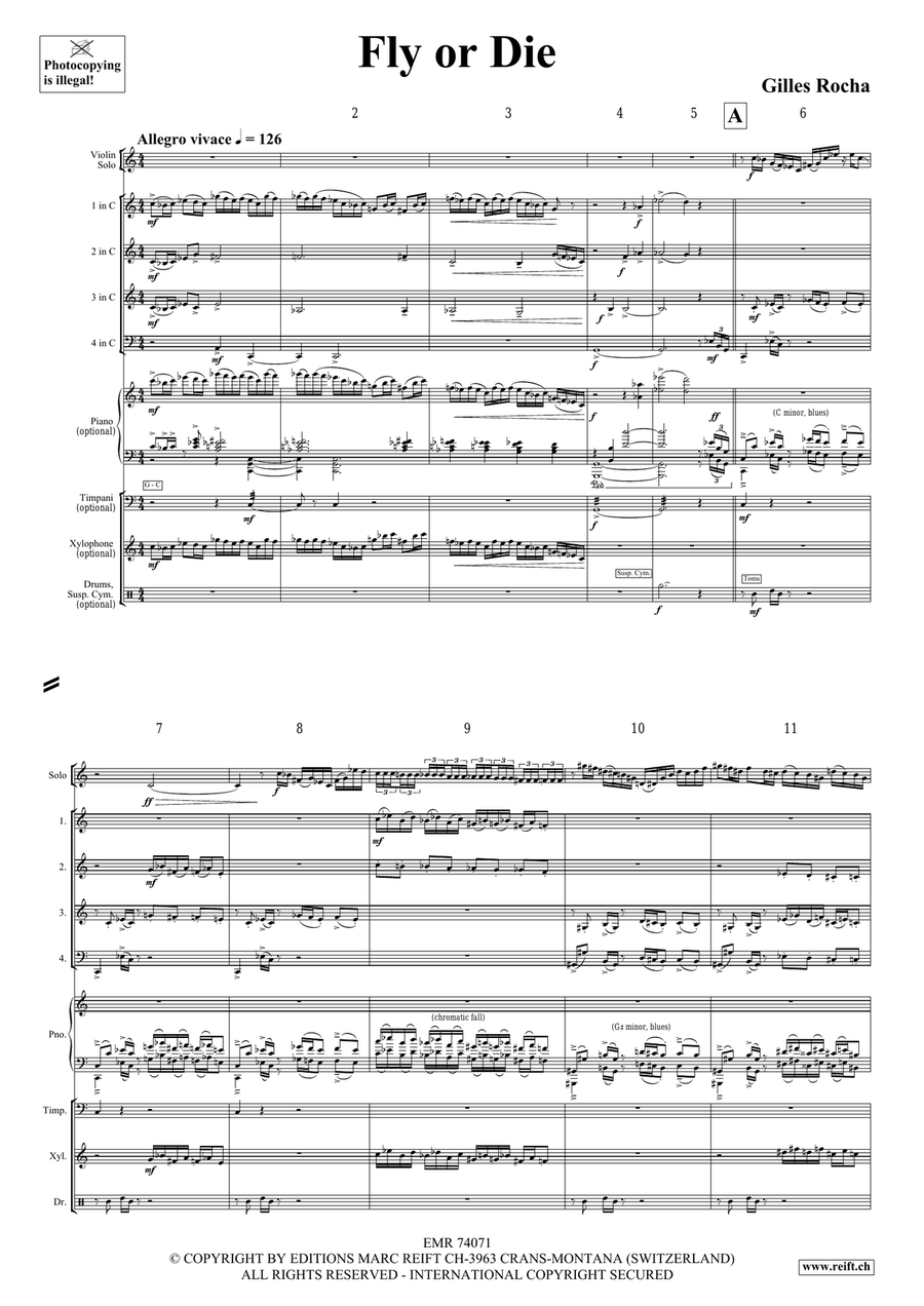 Fly or Die Fly or Die Brass Quartet scores gallery preview page 4