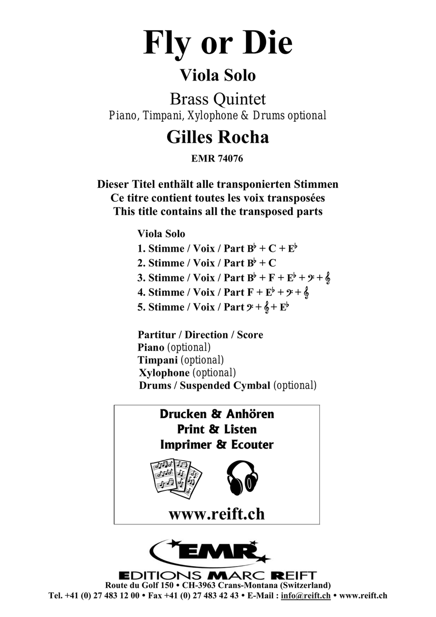 Fly or Die Fly or Die Brass Quintet scores gallery preview page 2