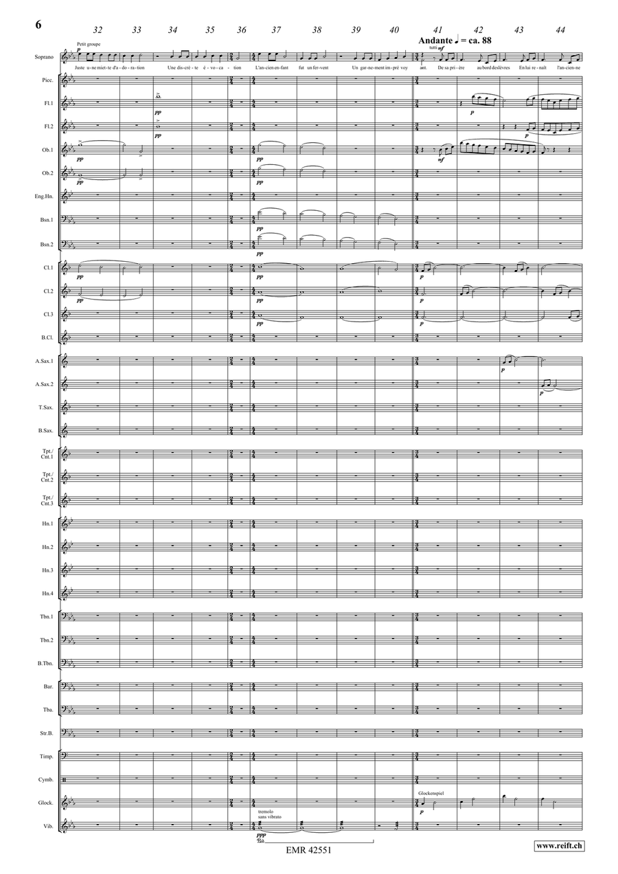 La Volière libérée 5. L'alouette porte-prière Concert Band scores gallery preview page 7