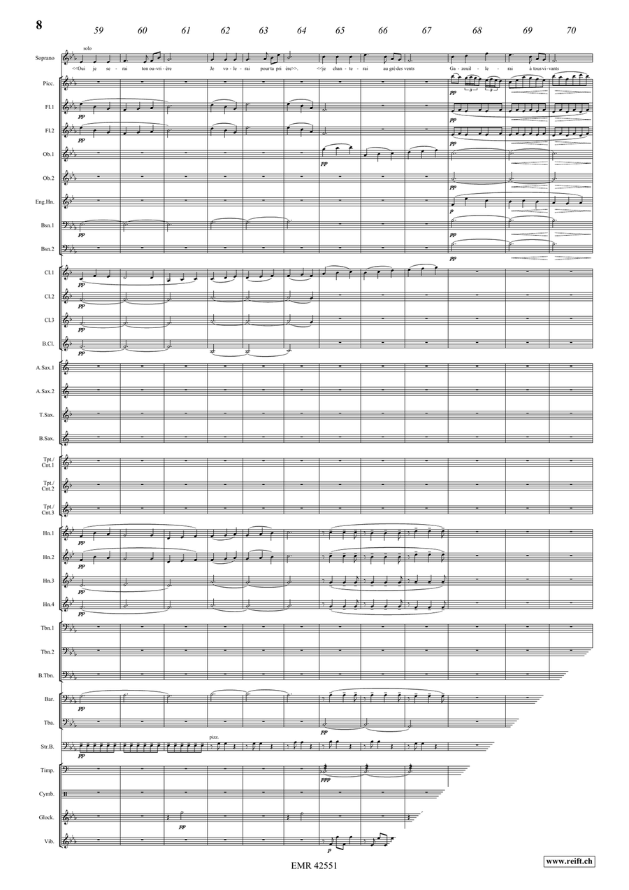 La Volière libérée 5. L'alouette porte-prière Concert Band scores gallery preview page 9