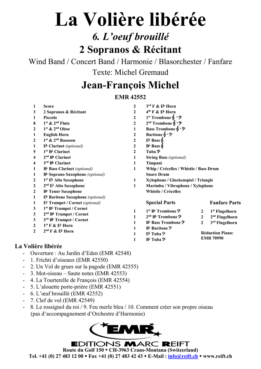 La Volière libérée 6. L'oeuf brouillé Concert Band scores gallery preview page 2