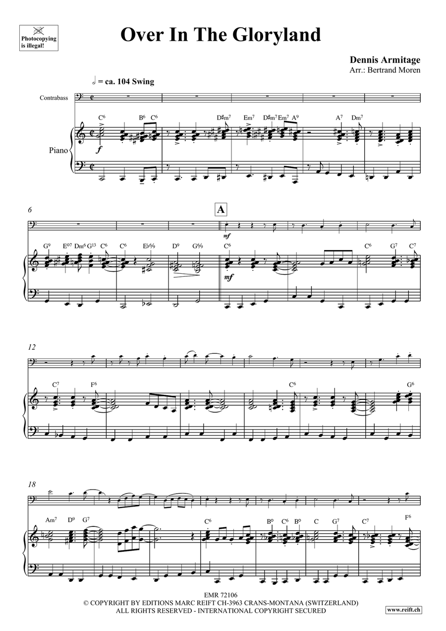 Over In The Gloryland Over In The Gloryland Double Bass scores gallery preview page 5