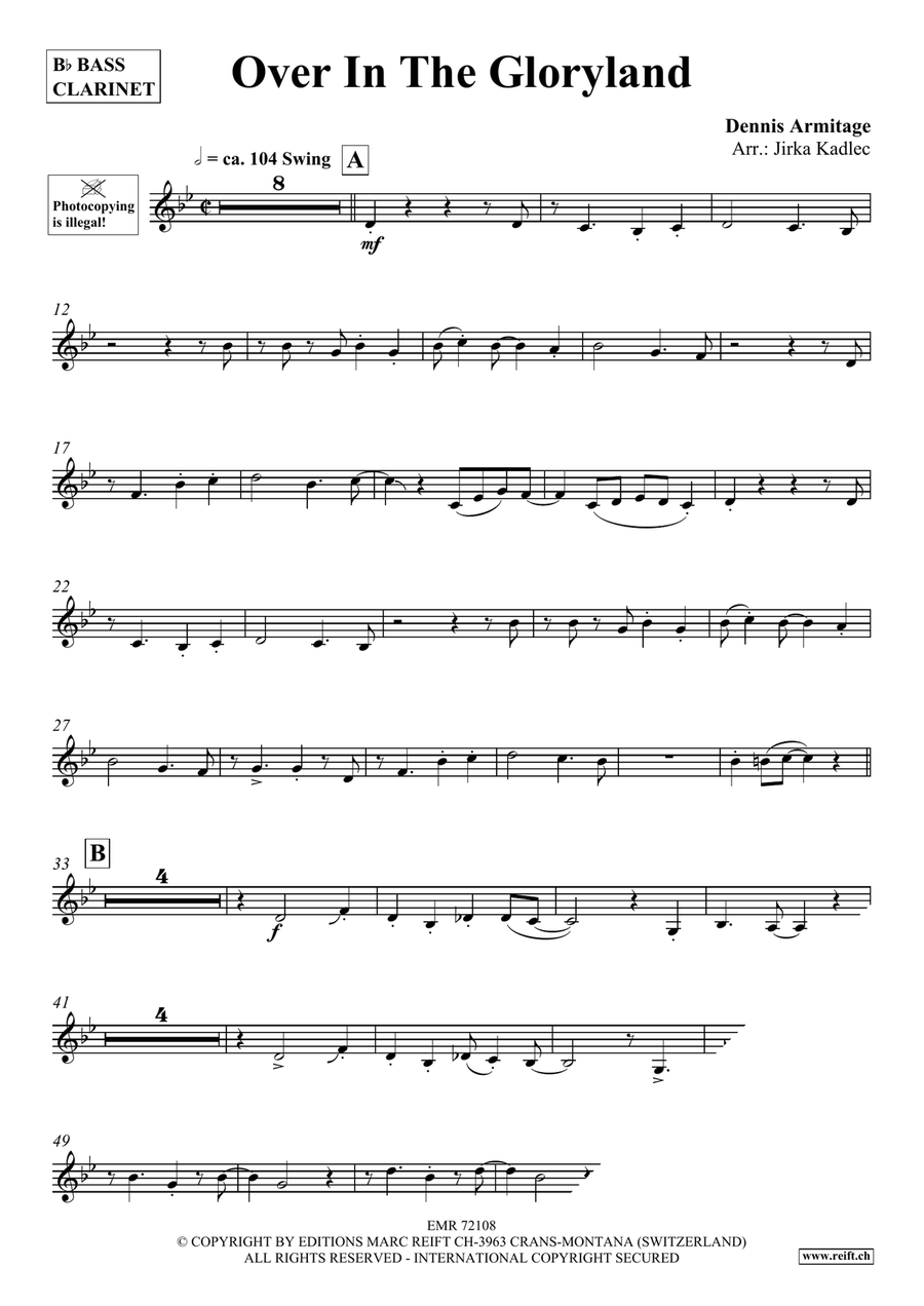 Over In The Gloryland Over In The Gloryland Bass Clarinet scores gallery preview page 4