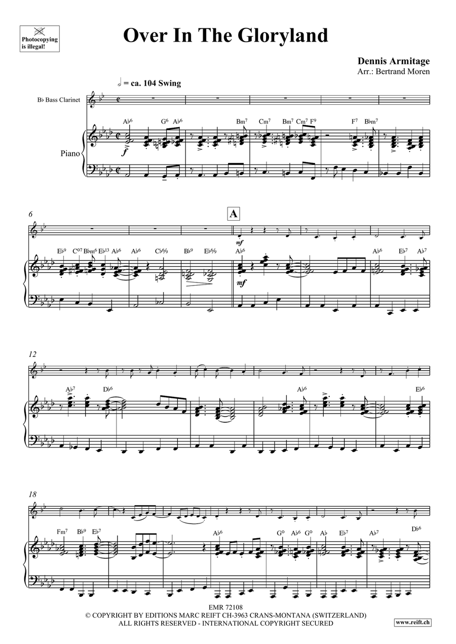 Over In The Gloryland Over In The Gloryland Bass Clarinet scores gallery preview page 5