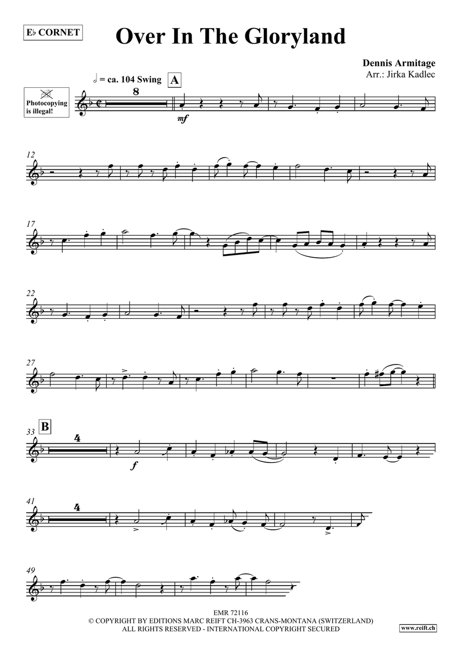 Over In The Gloryland Over In The Gloryland Cornet scores gallery preview page 4