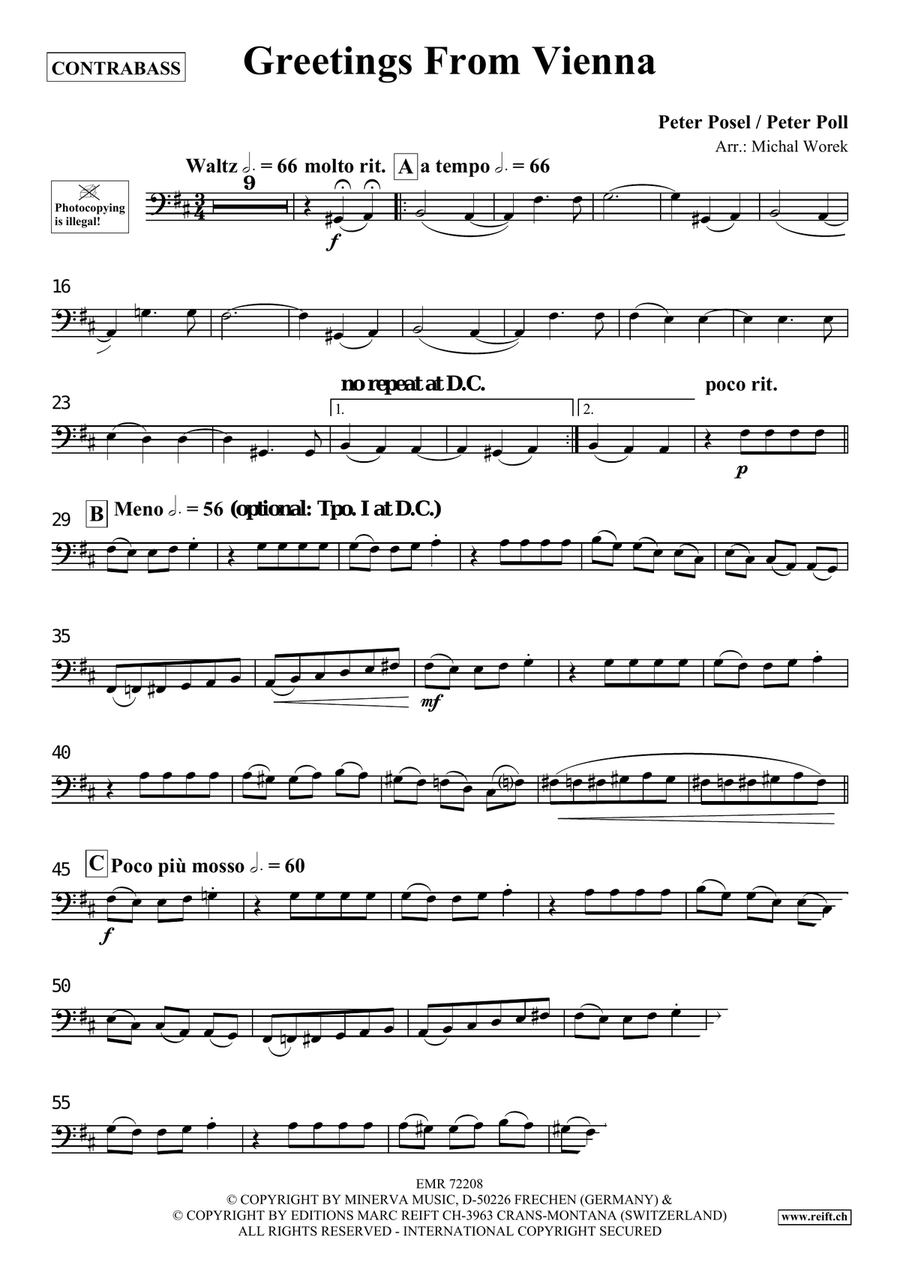 Greetings From Vienna Greetings From Vienna Double Bass scores gallery preview page 3