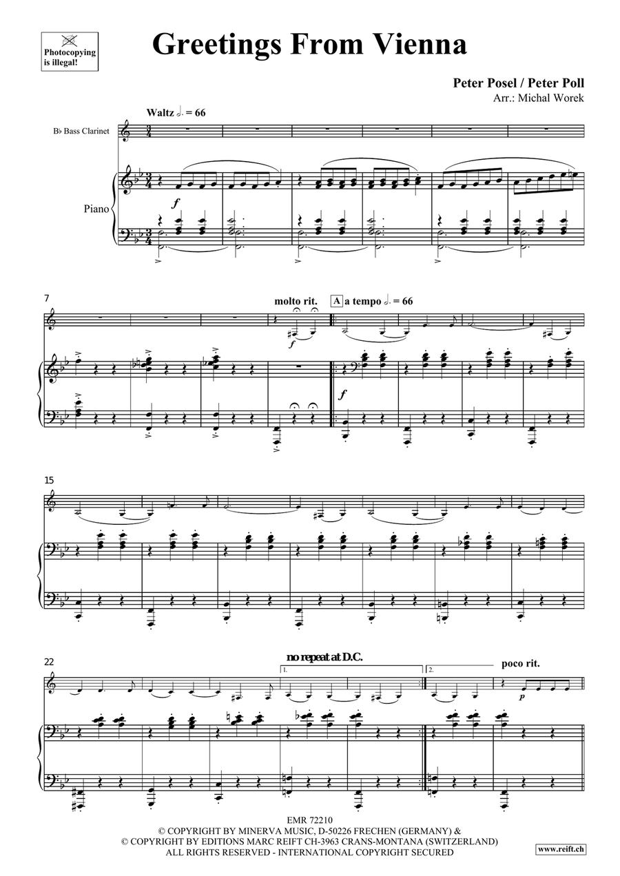 Greetings From Vienna Greetings From Vienna Bass Clarinet scores gallery preview page 4