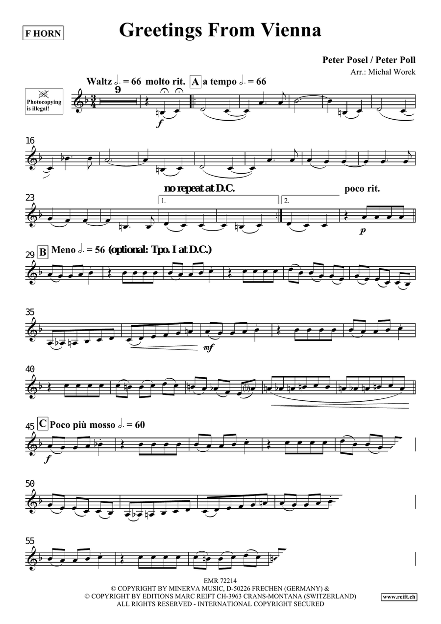 Greetings From Vienna Greetings From Vienna Horn scores gallery preview page 3