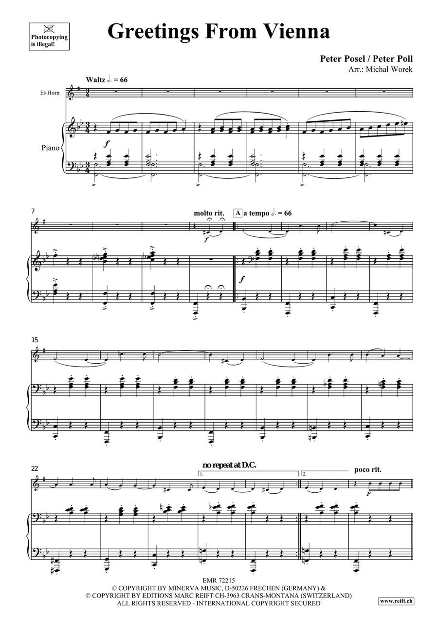 Greetings From Vienna Greetings From Vienna Horn scores gallery preview page 4