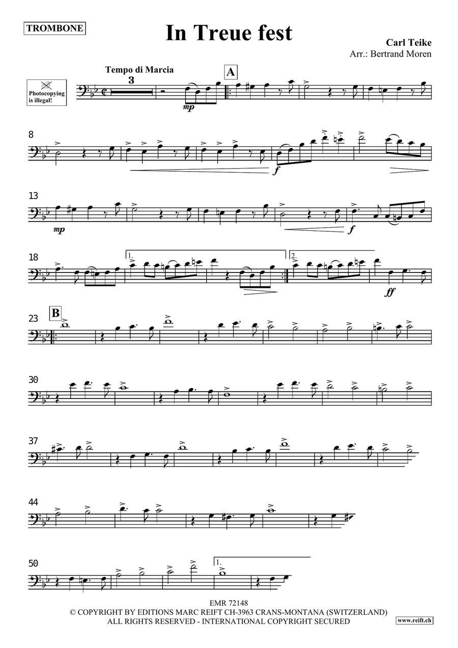 In Treue fest In Treue fest Piano Accompaniment scores gallery preview page 3