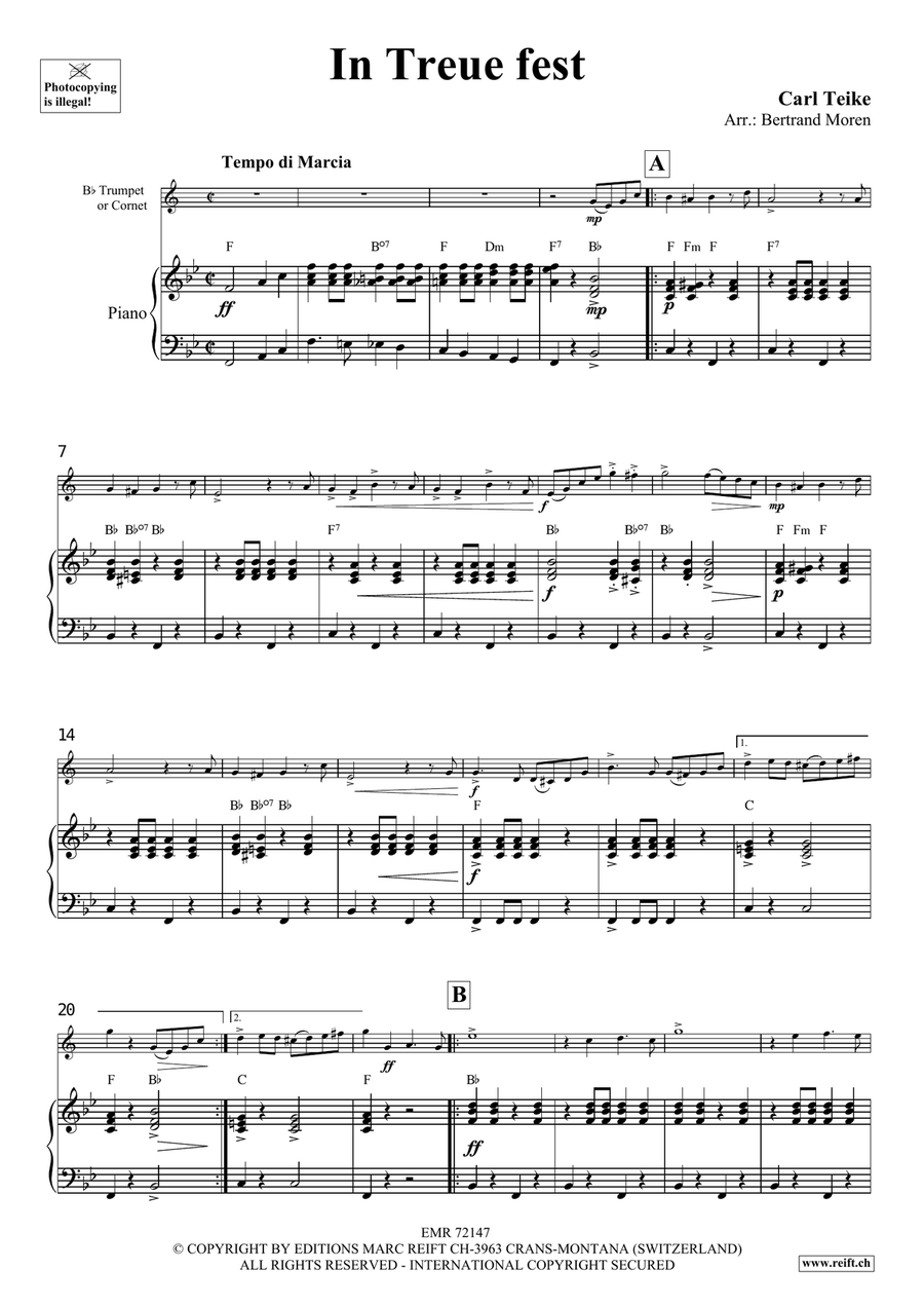 In Treue fest In Treue fest Cornet scores gallery preview page 4