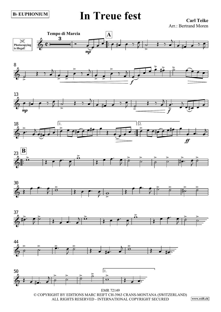 In Treue fest In Treue fest Euphonium scores gallery preview page 3