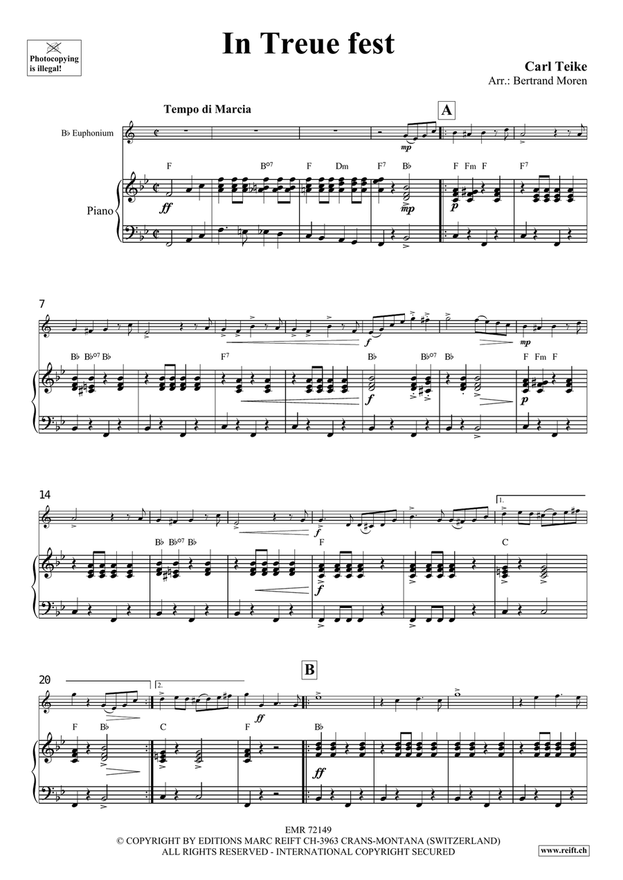 In Treue fest In Treue fest Euphonium scores gallery preview page 4