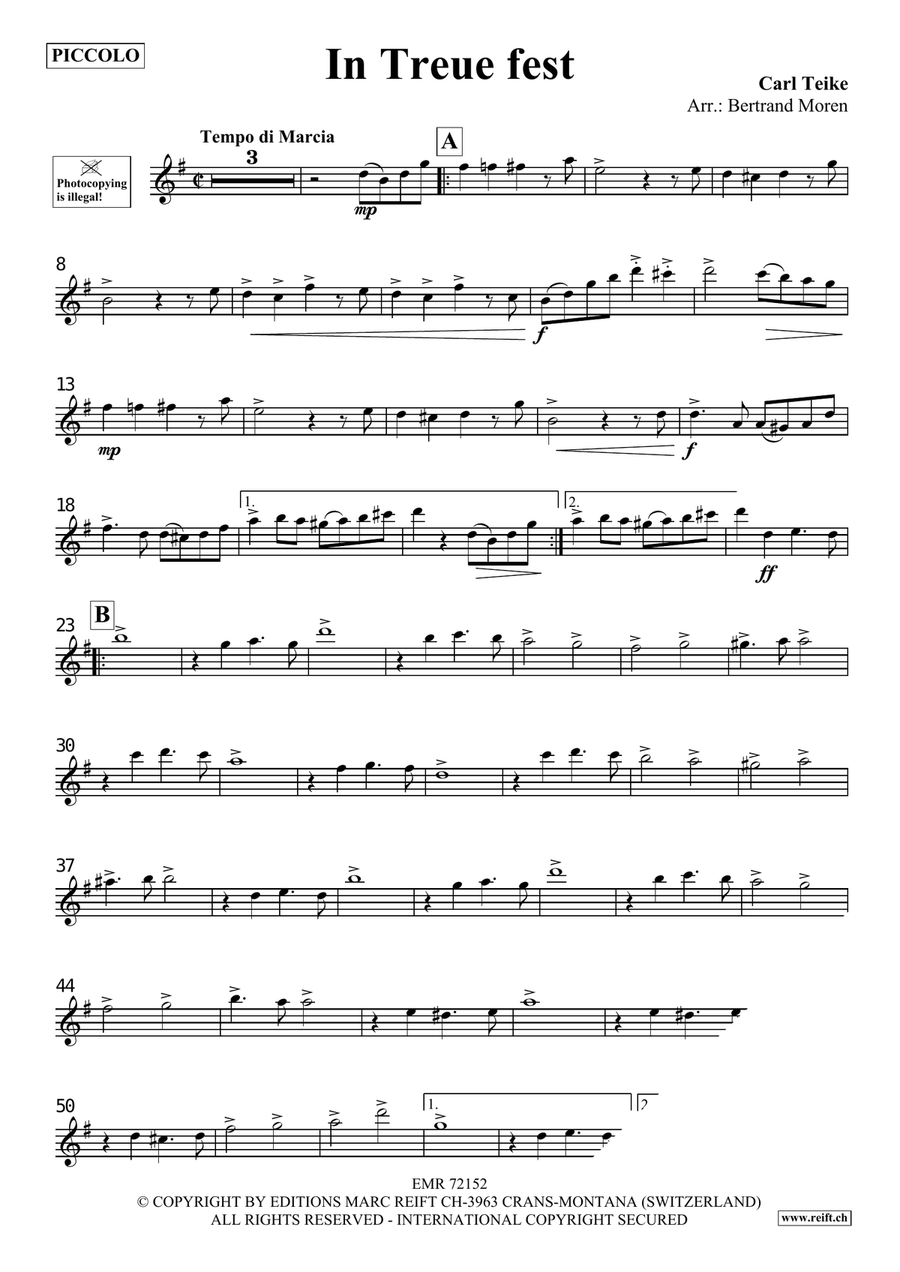 In Treue fest In Treue fest Piccolo scores gallery preview page 3