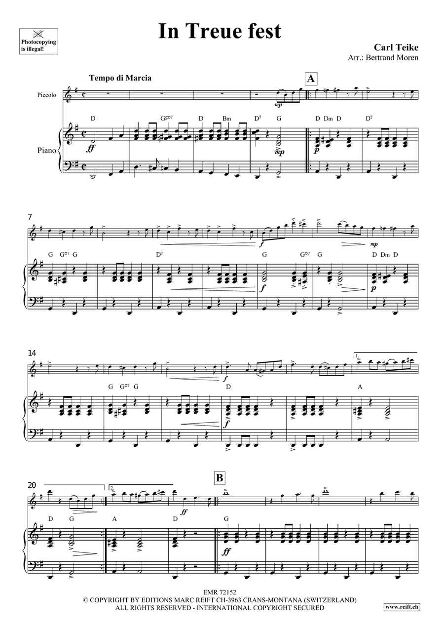 In Treue fest In Treue fest Piccolo scores gallery preview page 4
