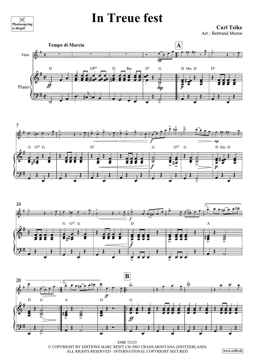 In Treue fest In Treue fest Flute Solo scores gallery preview page 4