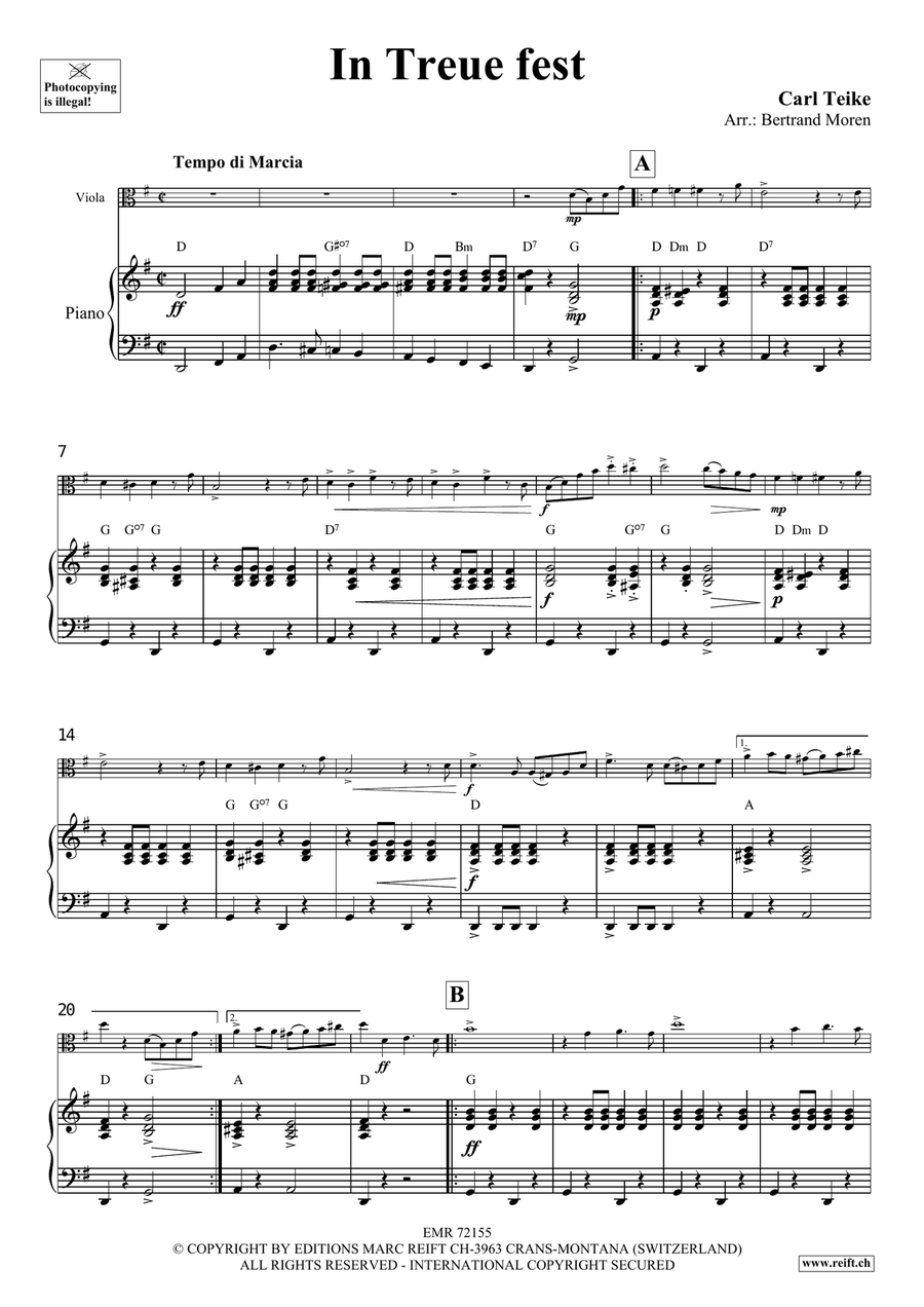 In Treue fest In Treue fest Piano Accompaniment scores gallery preview page 4
