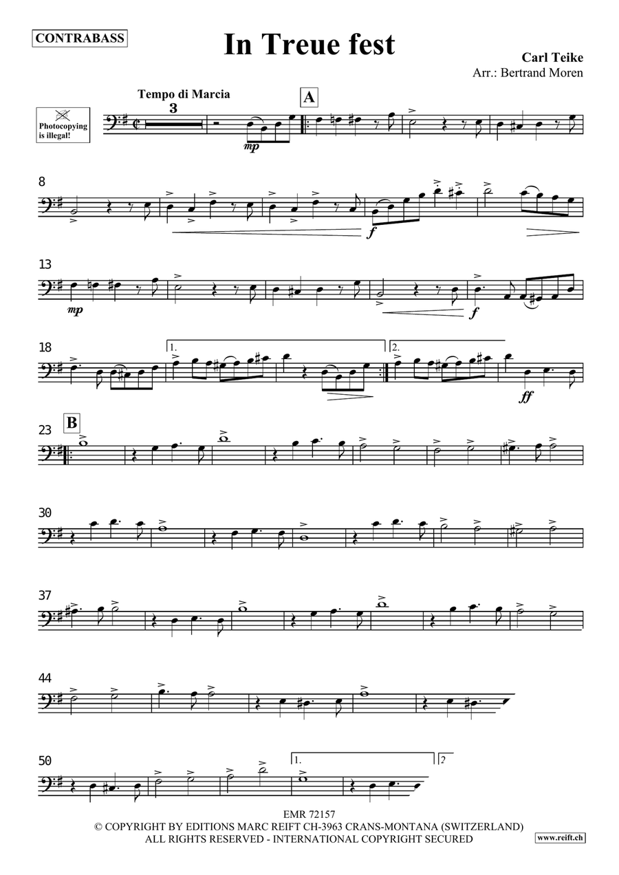 In Treue fest In Treue fest Double Bass scores gallery preview page 3