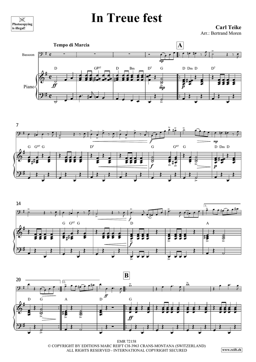 In Treue fest In Treue fest Bassoon Solo scores gallery preview page 4