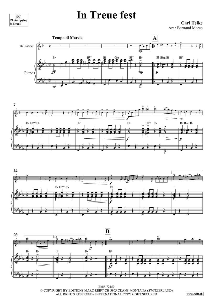 In Treue fest In Treue fest Clarinet Solo scores gallery preview page 4