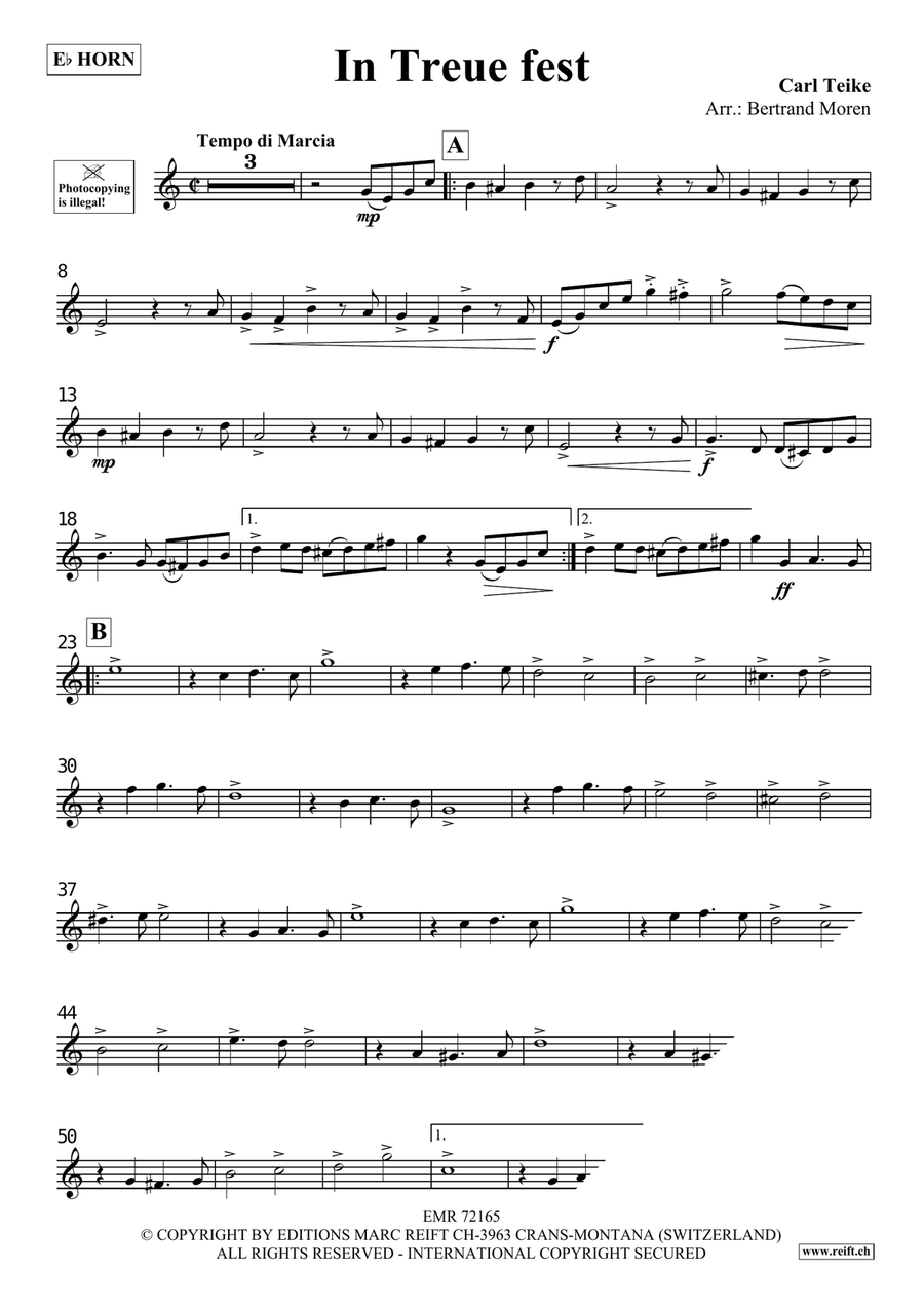 In Treue fest In Treue fest Horn scores gallery preview page 3