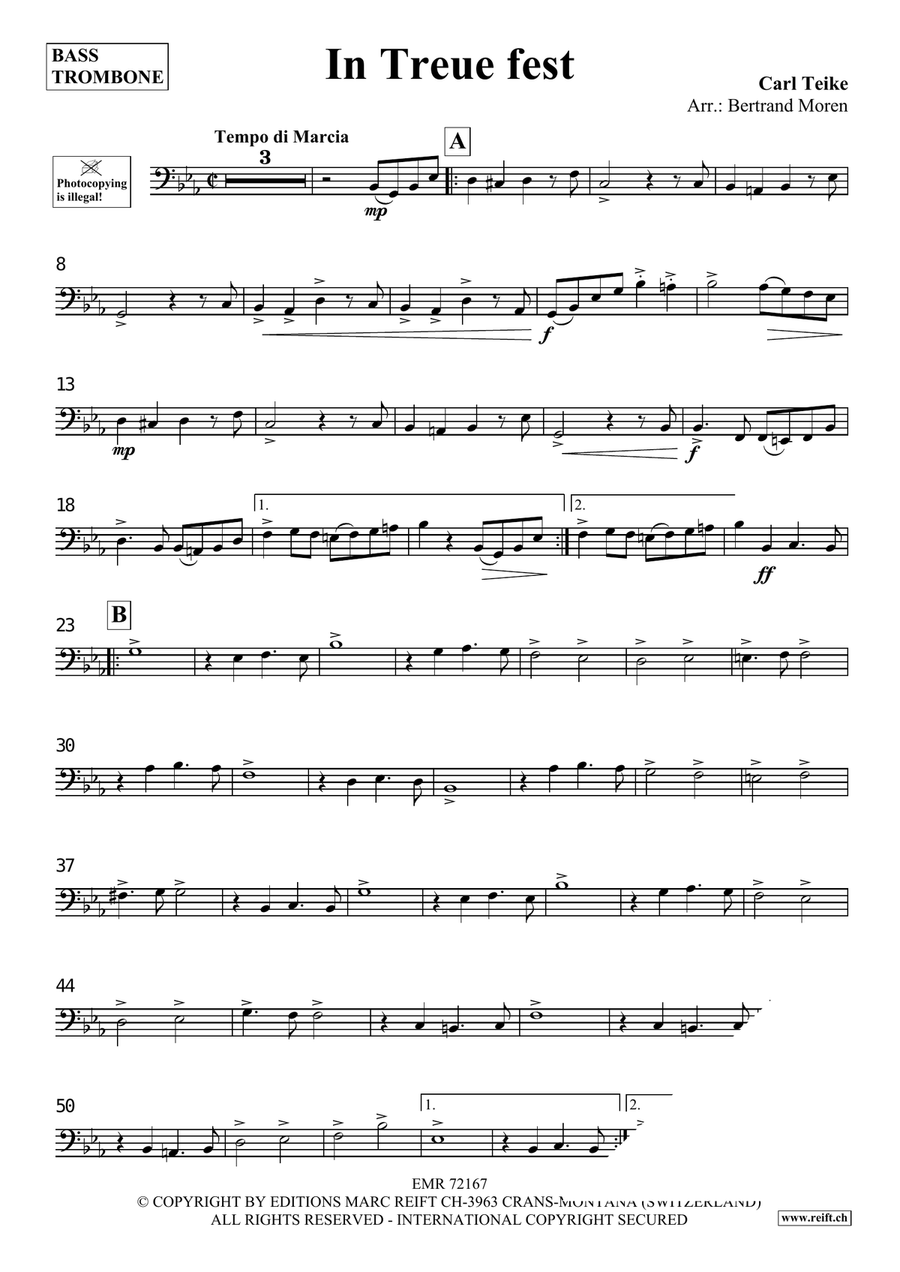 In Treue fest In Treue fest Bass Trombone scores gallery preview page 3