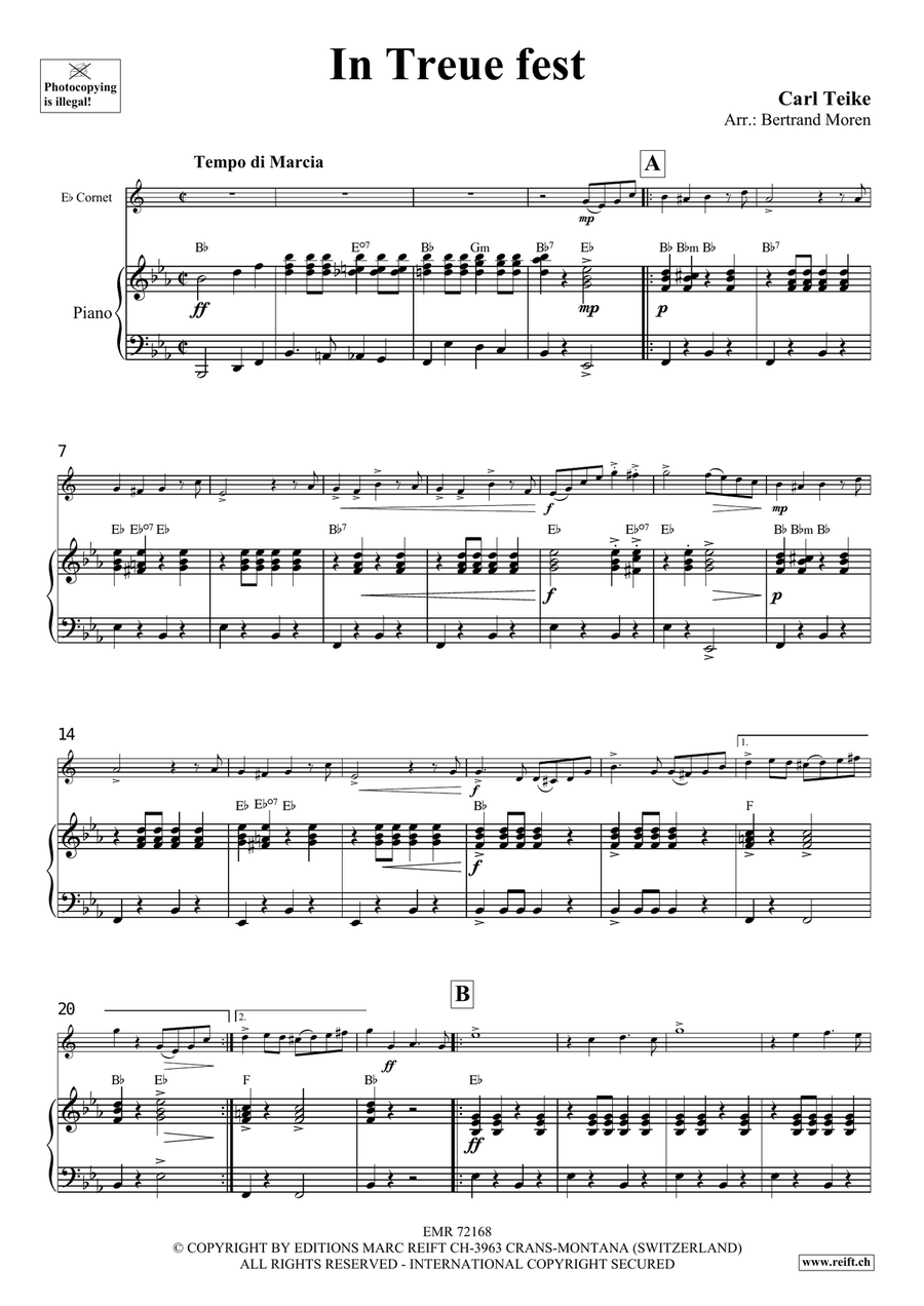 In Treue fest In Treue fest Cornet scores gallery preview page 4