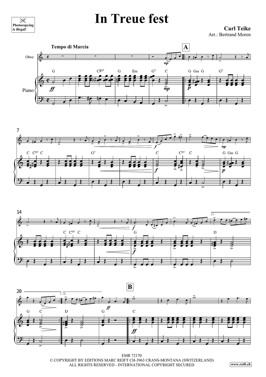 In Treue fest In Treue fest Piano Accompaniment scores gallery preview page 4