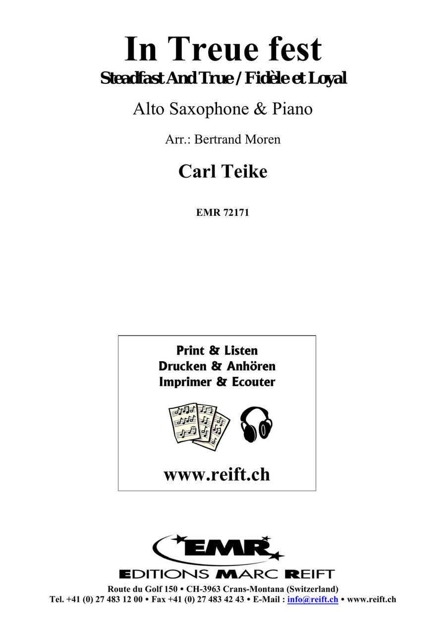 In Treue fest In Treue fest Alto Saxophone scores gallery preview page 2