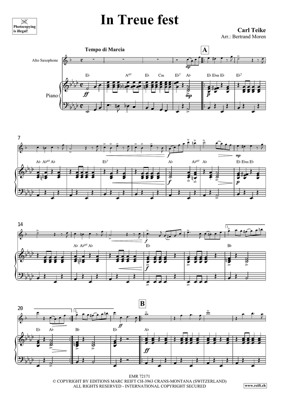 In Treue fest In Treue fest Alto Saxophone scores gallery preview page 4